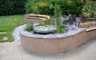 An Ashdown Flowform at NHS Littlemore therapy garden